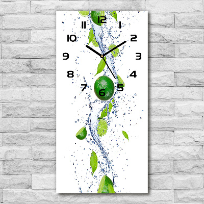 Vertical wall clock Lime