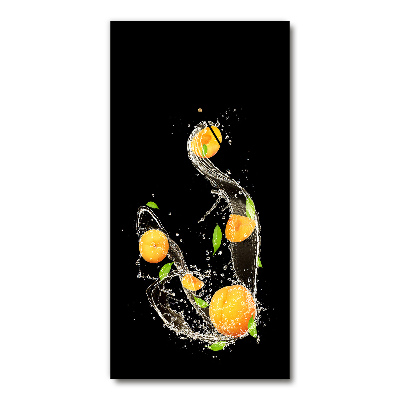 Vertical rectangular wall clock Oranges