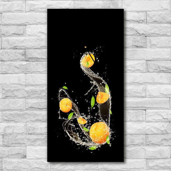 Vertical rectangular wall clock Oranges