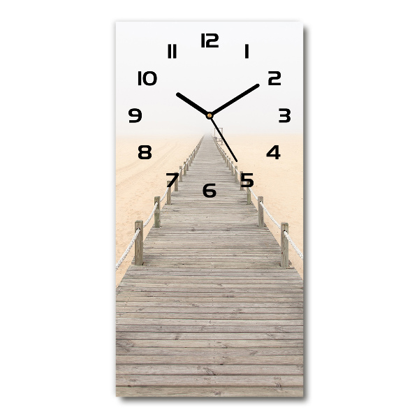 Vertical wall clock Path on the beach