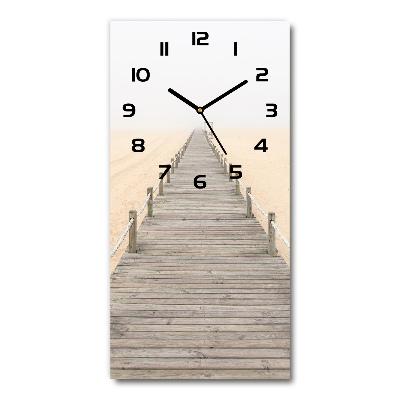 Vertical wall clock Path on the beach