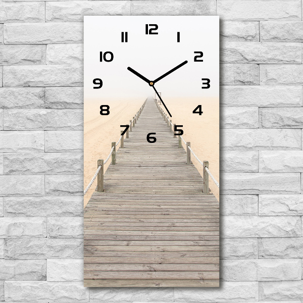 Vertical wall clock Path on the beach