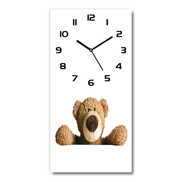 Modern vertical wall clock Teddy bear