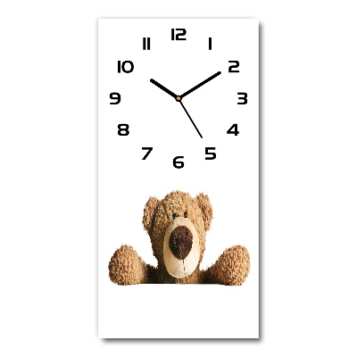 Modern vertical wall clock Teddy bear