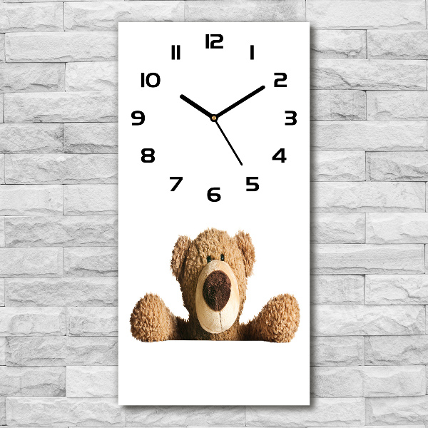 Modern vertical wall clock Teddy bear