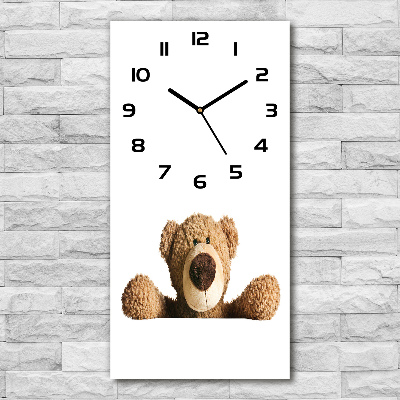 Modern vertical wall clock Teddy bear