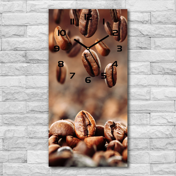 Vertical wall clock Coffee beans