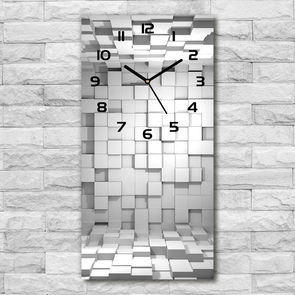 Vertical wall clock Cubes