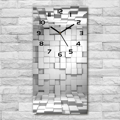 Vertical wall clock Cubes