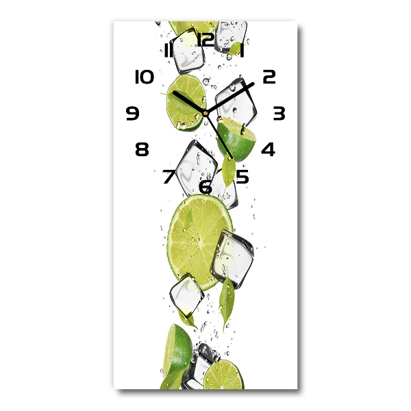 Vertical wall clock Lime and ice