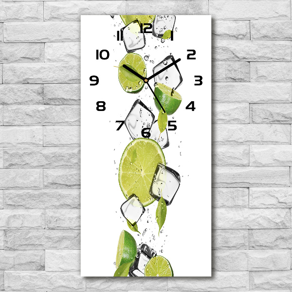 Vertical wall clock Lime and ice