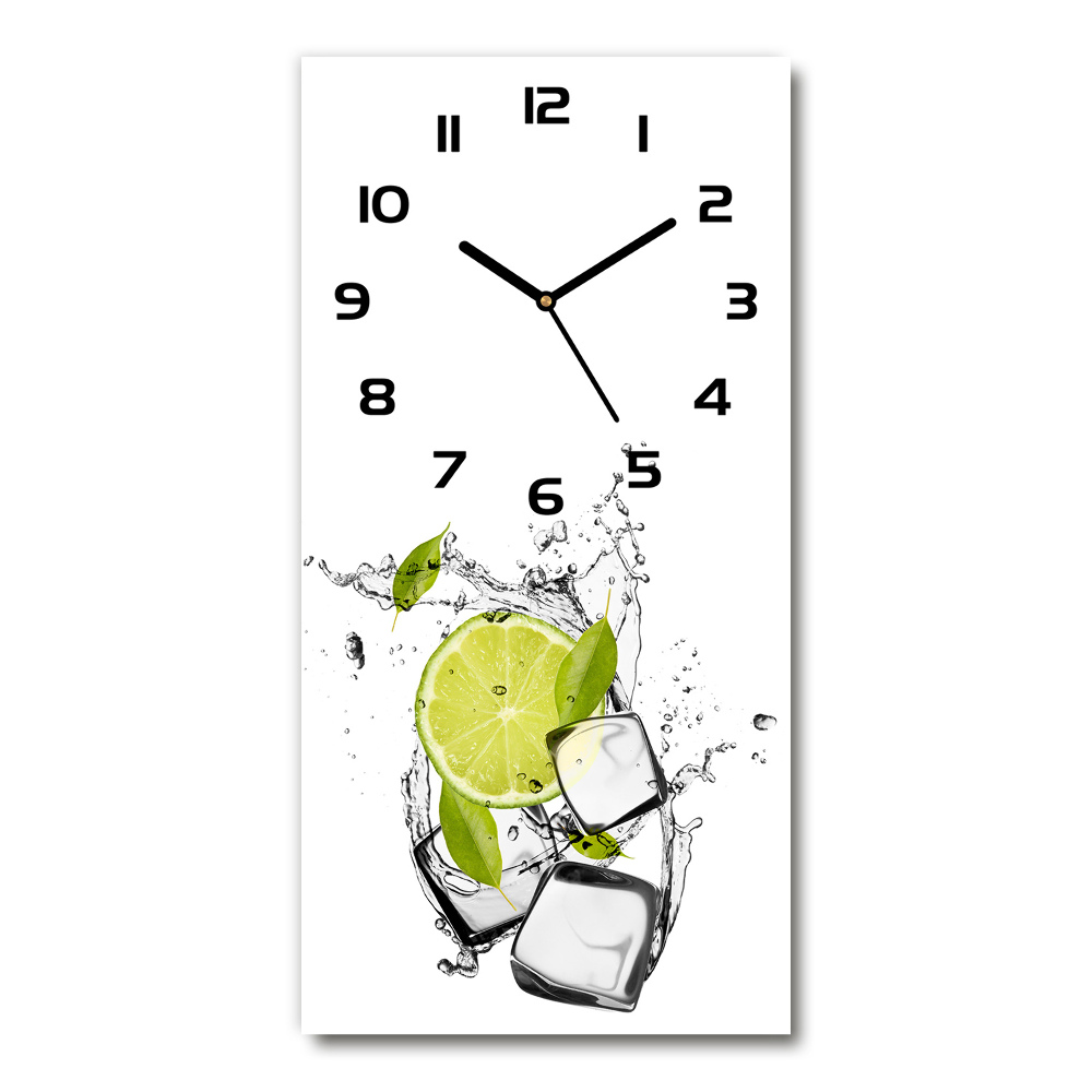 Vertical wall clock Lime and ice