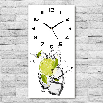 Vertical wall clock Lime and ice