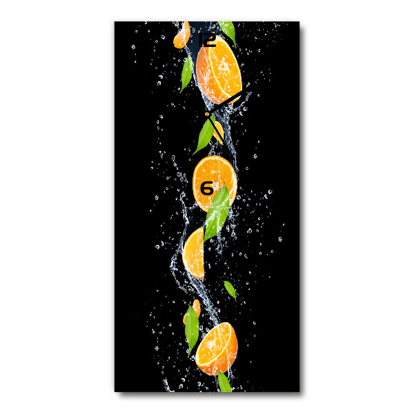 Vertical wall clock Oranges