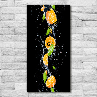 Vertical wall clock Oranges