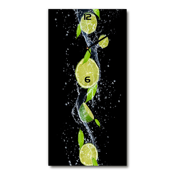 Vertical wall clock Lime