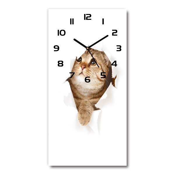 Modern vertical wall clock Cat