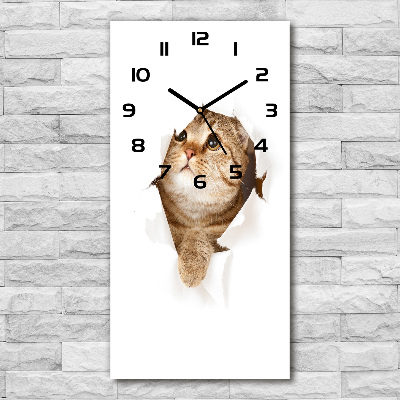 Modern vertical wall clock Cat