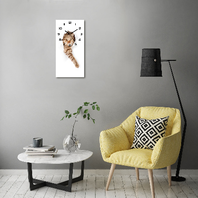 Vertical wall clock Cat