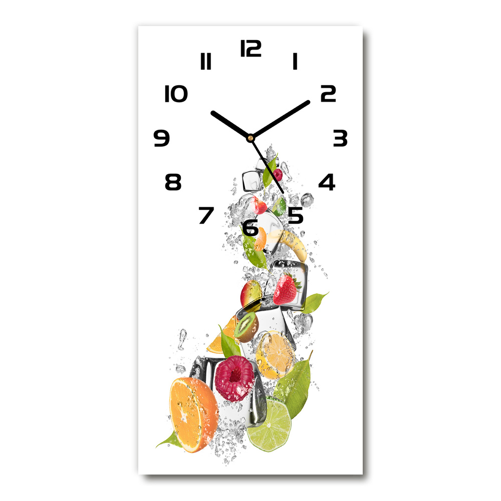 Vertical wall clock Fruit and ice