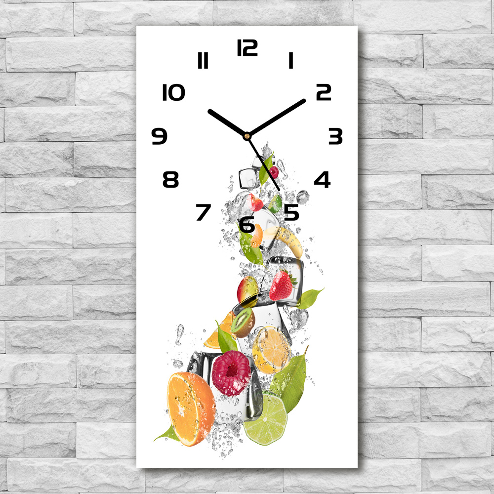 Vertical wall clock Fruit and ice