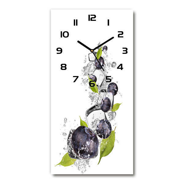 Vertical rectangular wall clock Berries and ice