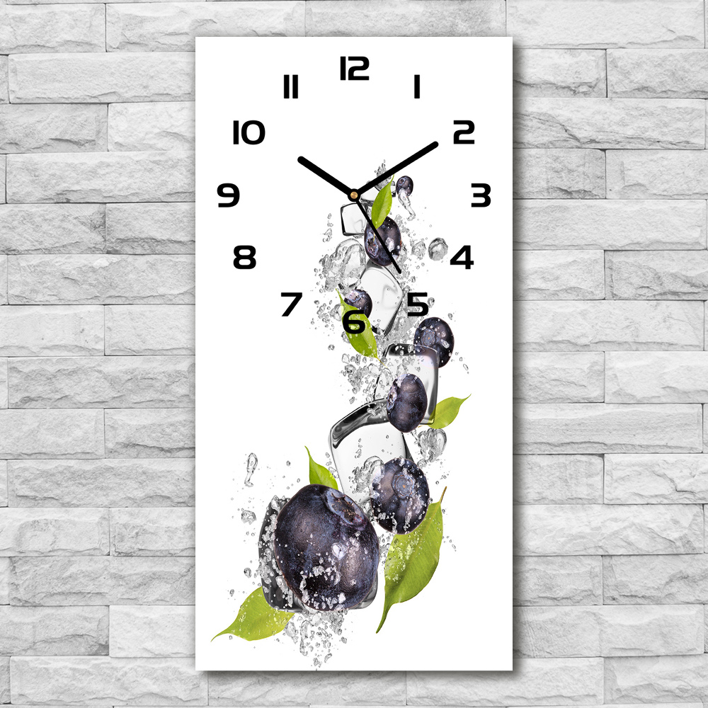 Vertical rectangular wall clock Berries and ice