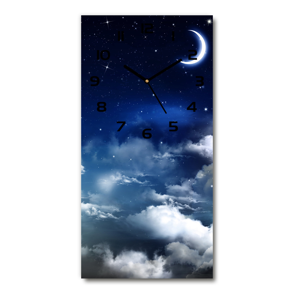 Modern vertical wall clock Starry sky