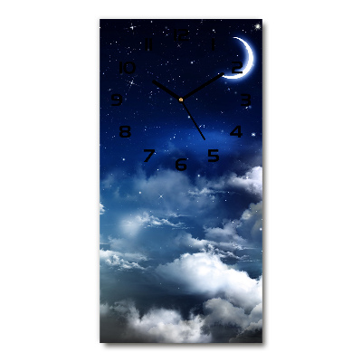 Modern vertical wall clock Starry sky