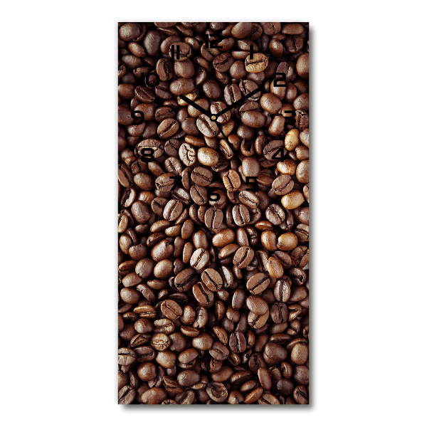 Vertical rectangular wall clock Coffee beans