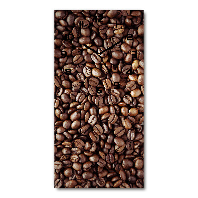 Vertical rectangular wall clock Coffee beans