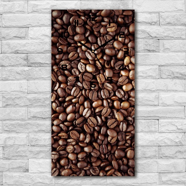 Vertical rectangular wall clock Coffee beans