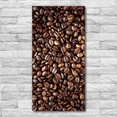 Vertical rectangular wall clock Coffee beans