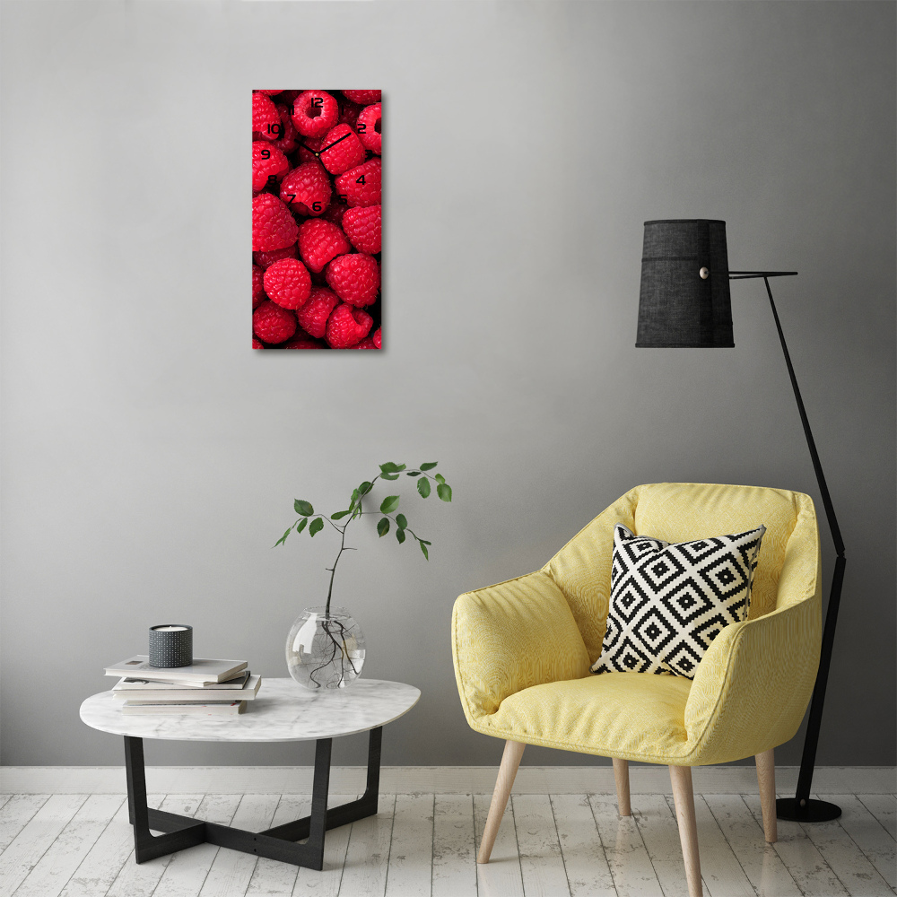 Modern vertical wall clock Raspberries