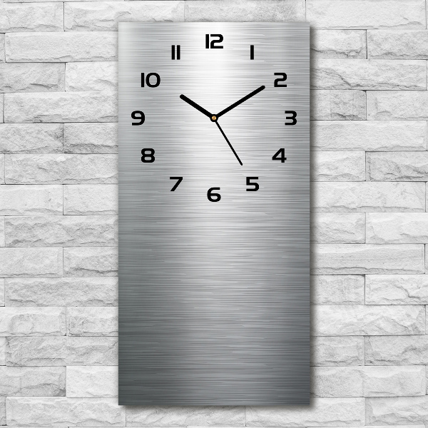 Vertical wall clock Metal background