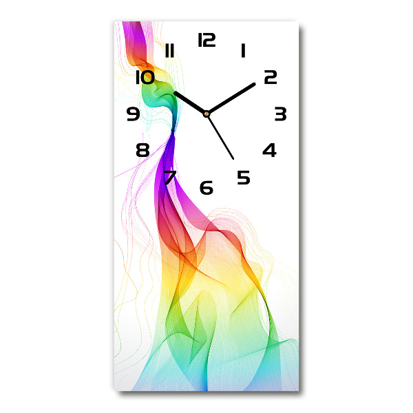 Vertical rectangular wall clock Colorful abstraction