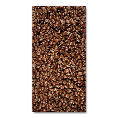 Vertical rectangular wall clock Coffee beans