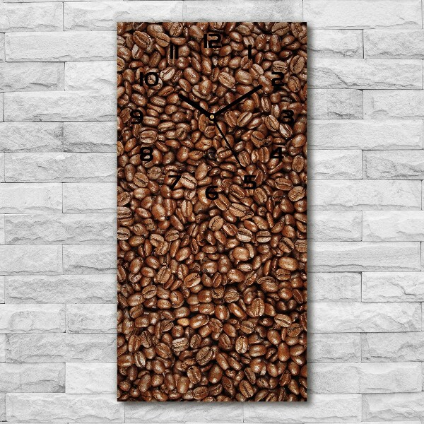 Vertical rectangular wall clock Coffee beans