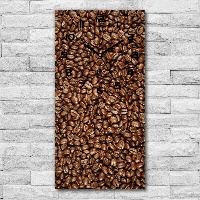 Vertical rectangular wall clock Coffee beans