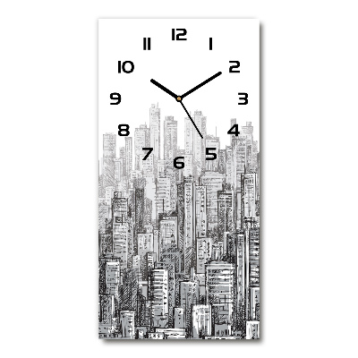 Vertical wall clock Skyscrapers