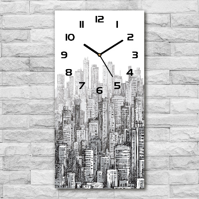 Vertical wall clock Skyscrapers