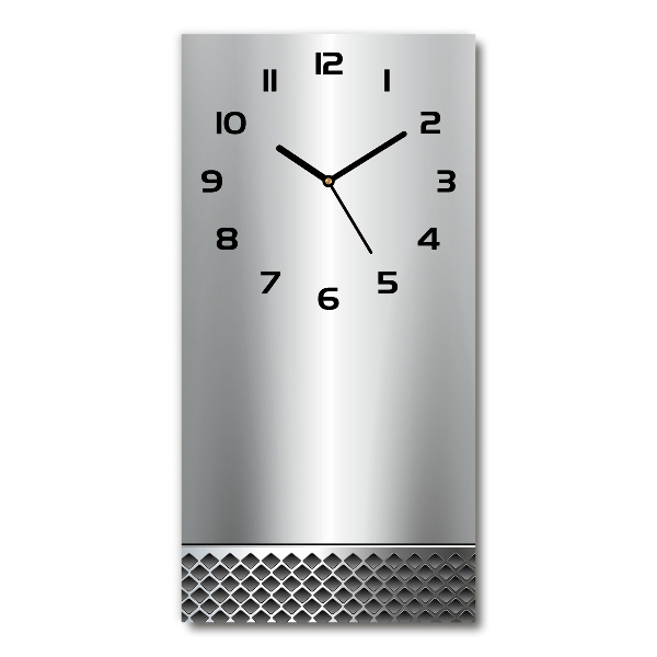 Vertical wall clock Metal background