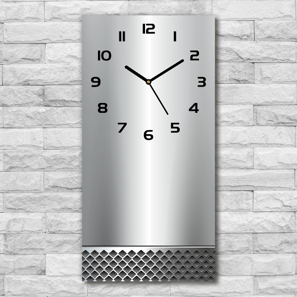 Vertical wall clock Metal background