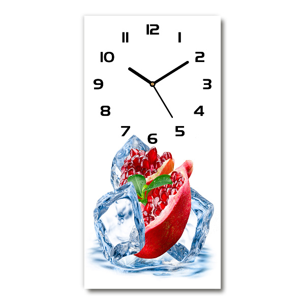 Vertical wall clock Navy blue and ice