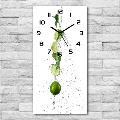 Vertical wall clock Lime