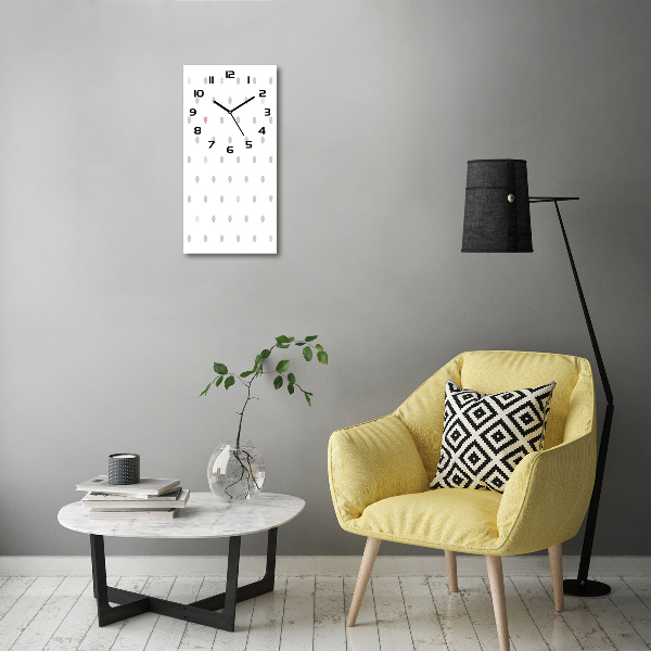 Vertical wall clock Dots and hearts