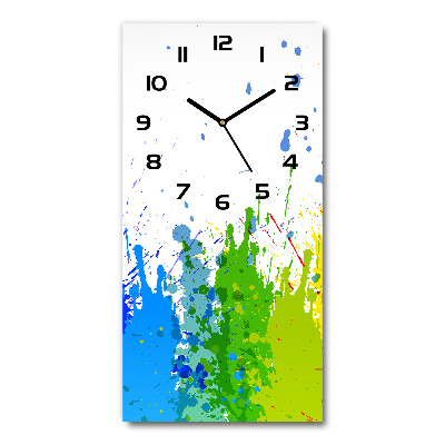 Vertical wall clock Abstract rainbow