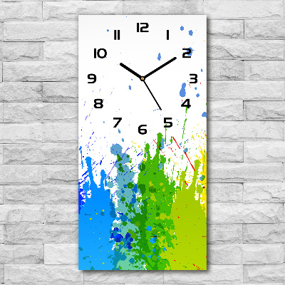 Vertical wall clock Abstract rainbow