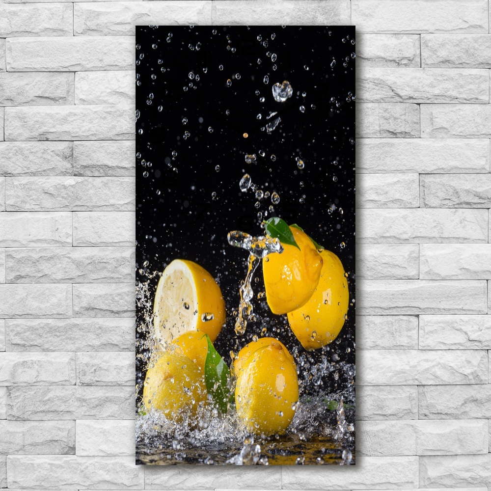 Vertical wall clock Lemon