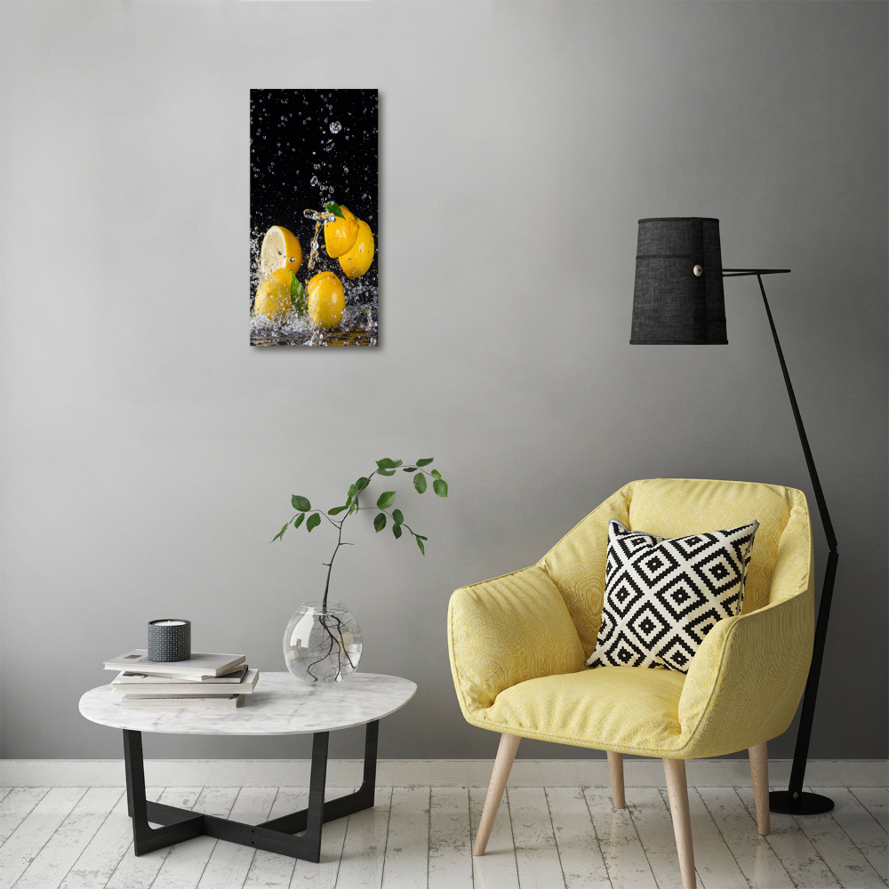 Vertical wall clock Lemon